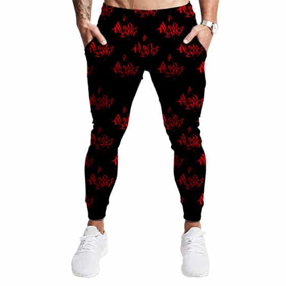 2Pac All Eyez On Me Abstract Typography Pattern Joggers