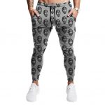 2Pac Amaru Shakur Creepy Head Pattern Unique Gray Joggers