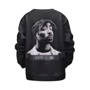 2Pac Amaru Shakur Death Tribute Art Black Kids Sweater