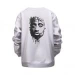 2Pac Makaveli Face Abstract Art White Kids Sweatshirt