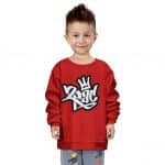 2Pac Minimalist Graffiti Logo Red Children Sweatshirt