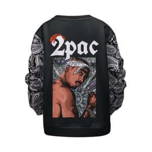 2Pac Shakur Black Bandana Pattern Design Epic Kids Sweater