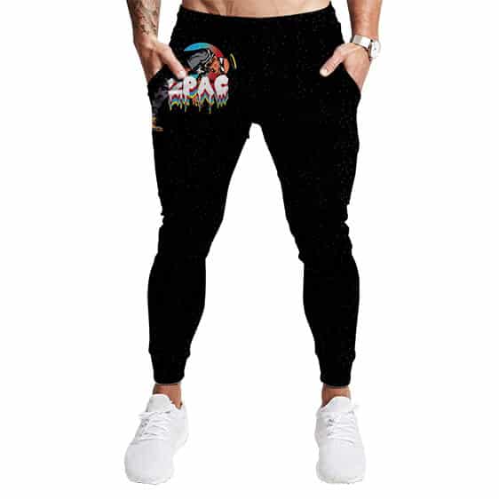 2Pac Shakur Galaxy Grime Retro Artwork Cool Jogger Pants