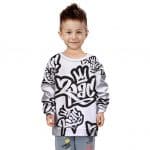 2Pac Shakur Graffiti Typography Pattern Children Sweater