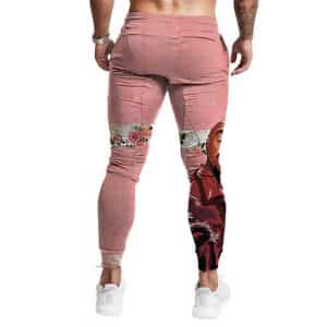 2Pac Shakur Holding Rose Painting Style Jogger Sweatpants