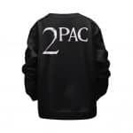 2Pac Shakur Minimalist Typography Art Black Kids Sweatshirt