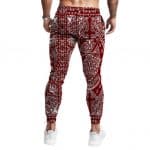 2Pac Shakur Red Paisley Abstract Art Badass Jogger Pants