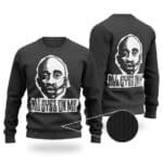 All Eyez On Me 2Pac Amaru Shakur Face Art Wool Sweatshirt