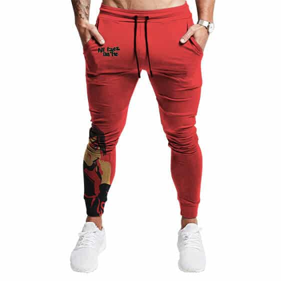 All Eyez On Me Tupac Shakur Side View Portrait Red Joggers