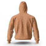 Amazing Snoopy Dogg Cartoon Pattern Orange Zip Hoodie