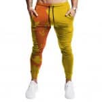 American Rapper 2Pac Shakur Silhouette Yellow Jogger Pants