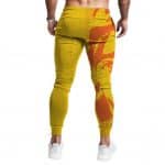 American Rapper 2Pac Shakur Silhouette Yellow Jogger Pants