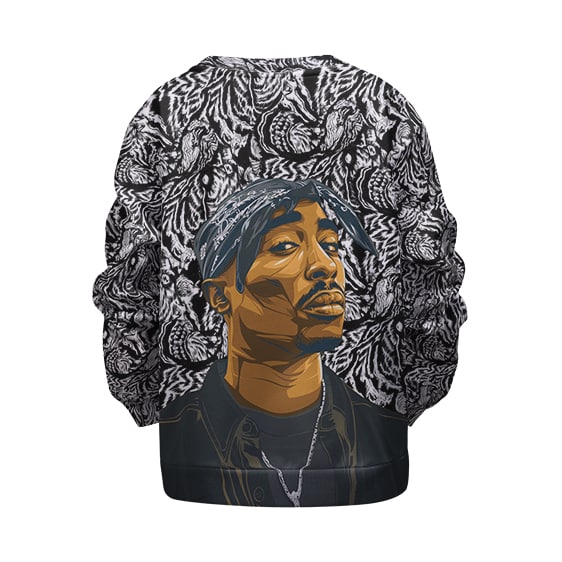 American Rapper Tupac Shakur Portrait Cutout Children Sweater