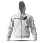 Awesome Snoop Doggy Dogg In White Minimalist Zip Up Hoodie
