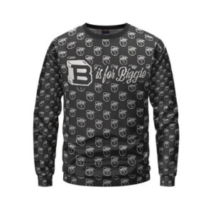 B Is For Biggie Head Cut-Out Design Crewneck Sweater