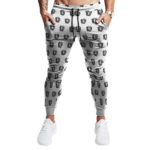 Bad Boy Entertainment Logo Pattern White Jogger Pants