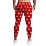 Biggie Smalls White Silhouette Go Big Pattern Red Joggers