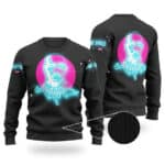 Cool 2Pac Shakur Neon Lights Tribute Artwork Wool Sweatshirt