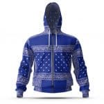 Crip Gangsta Snoop Dogg Bandana Pattern Epic Zipper Hoodie