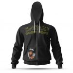 Death Row Records Snoop Dogg Artwork Black Zip Up Hoodie