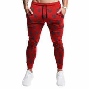 Dope Biggie Smalls Crown Logo Typography Pattern Red Joggers