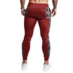 Gangsta Rapper Notorious BIG Name Art Red Jogger Pants