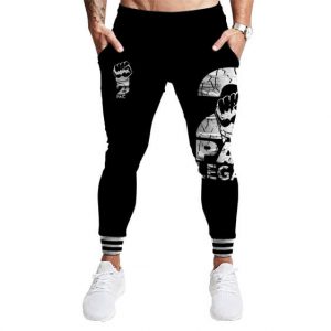 Gangsta Rapper Tupac 2Pac Legacy Logo Black Jogger Pants
