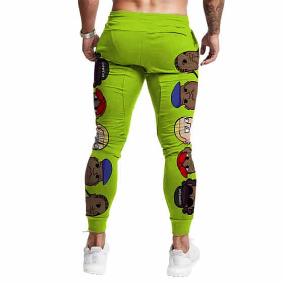 Greatest 90s Rappers Cartoon Head Art Awesome Joggers