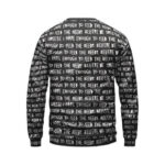 I Have Enough To Feed The Needy Pattern Biggie Sweater