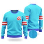 Iconic 2Pac Shakur Blue Cosplay Design Wool Sweater