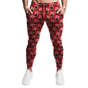 It Was All A Dream Notorious B.I.G. Pattern Red Joggers