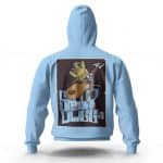 King Of West Coast Snoop Dogg Cartoon Sky Blue Zip Up Hoodie