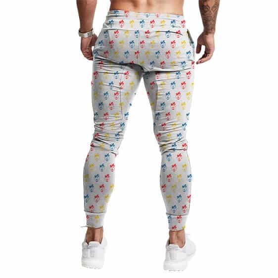 Multicolor Tupac Makaveli Head Pattern Jogger Pants