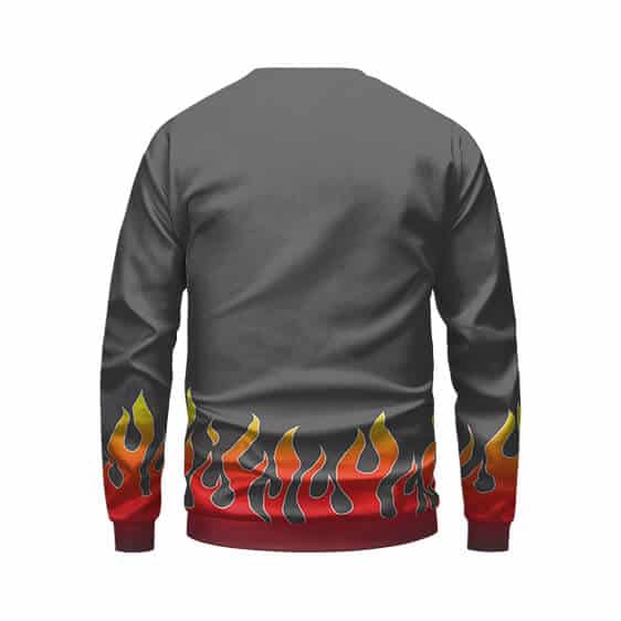Notorious Typography Flame Pattern Biggie Sweatshirt