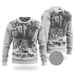 Only God Can Judge Me 2Pac Monochrome Art Wool Sweatshirt