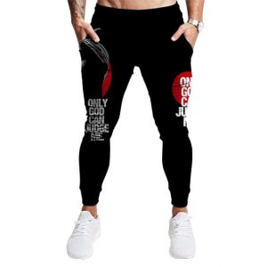 Only God Can Judge Me Tupac Amaru Face Art Black Joggers