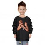 Rap Artist 2Pac Shakur Iconic Pose Realistic Kids Sweatshirt