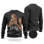 Rap Artist 2Pac Shakur Iconic Pose Wool Sweatshirt