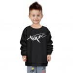 Rap Artist Tupac Name Signature Black Kids Sweatshirt
