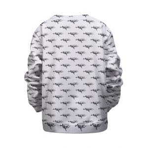 Rap Artist Tupac Name Signature Pattern White Kids Sweater