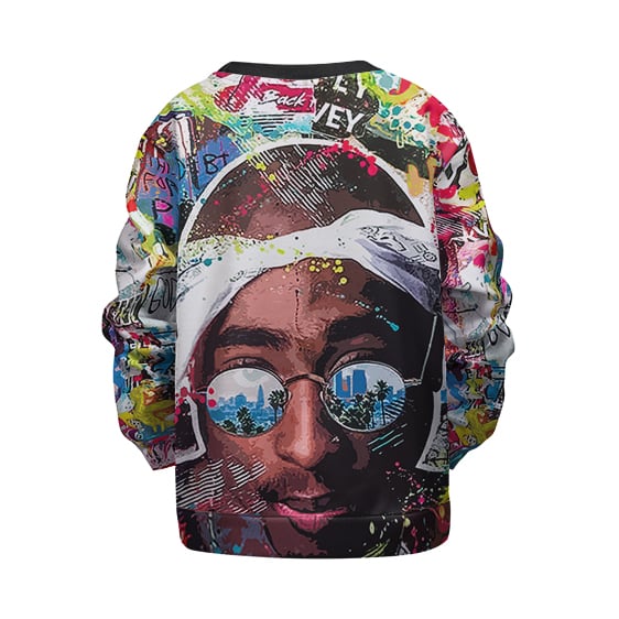 Rap Icon 2Pac Shakur Colorful Pop Art Children Sweatshirt