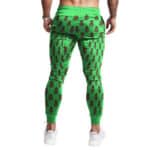 Rap Icon Biggie Smalls Cartoon Pattern Green Jogger Pants