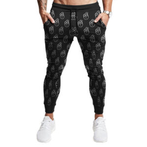Rap Icon The Notorious B.I.G. Head Outline Pattern Joggers