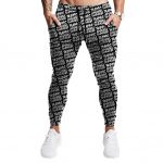 Rap Icon Tupac Amaru Shakur Name Pattern Jogger Sweatpants