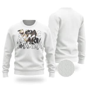 Rap Icon Tupac Amaru Shakur Typography Art Wool Sweater