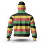 Rastafarian Color Snoop Dogg Geometric Portrait Zip Hoodie
