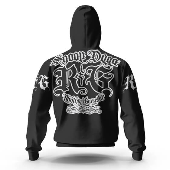 Rhythm And Gangsta Snoop Dogg Logo Black Zip Hoodie Jacket