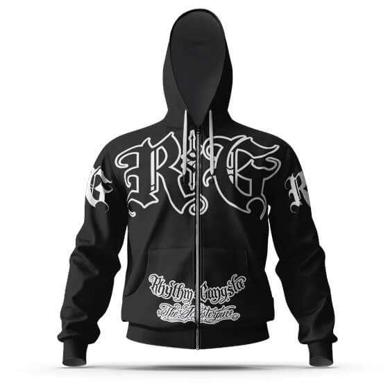 Rhythm And Gangsta Snoop Dogg Logo Black Zip Hoodie Jacket