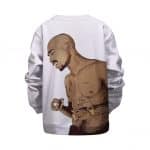 Singing Tupac Makaveli Minimalist Portrait Kids Sweatshirt