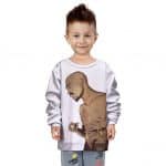 Singing Tupac Makaveli Minimalist Portrait Kids Sweatshirt